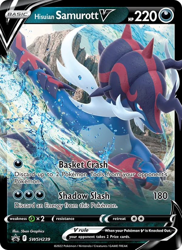 Hisuian Samurott V (SWSH Black Star Promos #SWSH239/307)