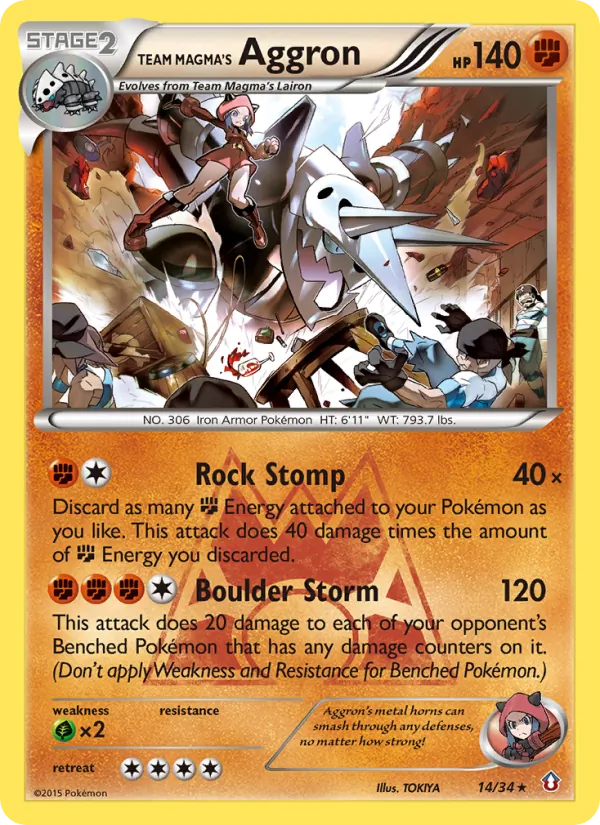 Team Magma's Aggron (Double Crisis #14/34)