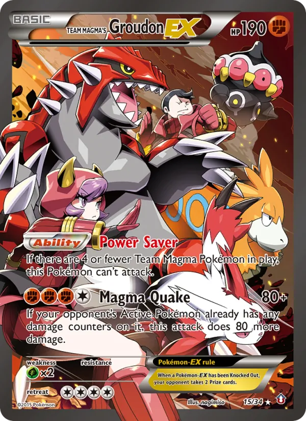Team Magma's Groudon EX (Double Crisis #15/34)
