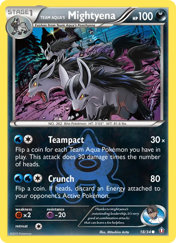 Team Aqua's Mightyena (Double Crisis #18/34)