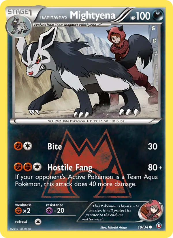 Team Magma's Mightyena (Double Crisis #19/34)