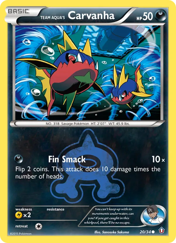Team Aqua's Carvanha (Double Crisis #20/34)