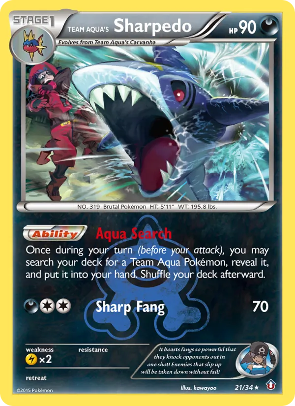Team Aqua's Sharpedo (Double Crisis #21/34)