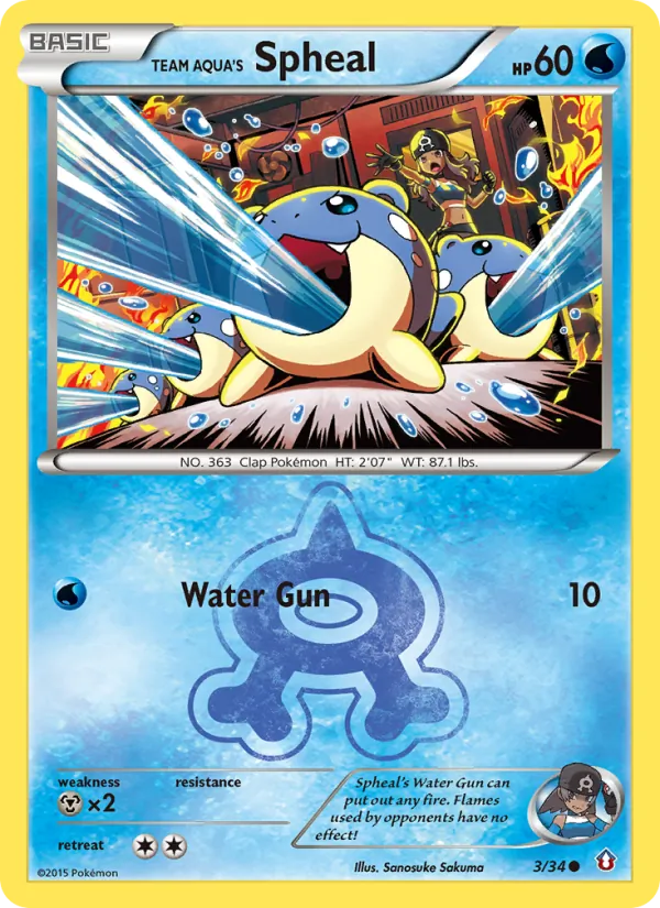 Team Aqua's Spheal (Double Crisis #3/34)