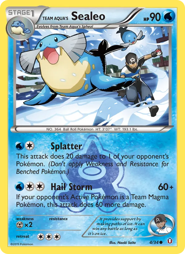 Team Aqua's Sealeo (Double Crisis #4/34)