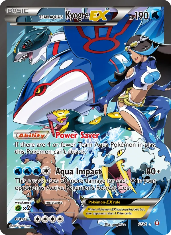 Team Aqua's Kyogre EX (Double Crisis #6/34)