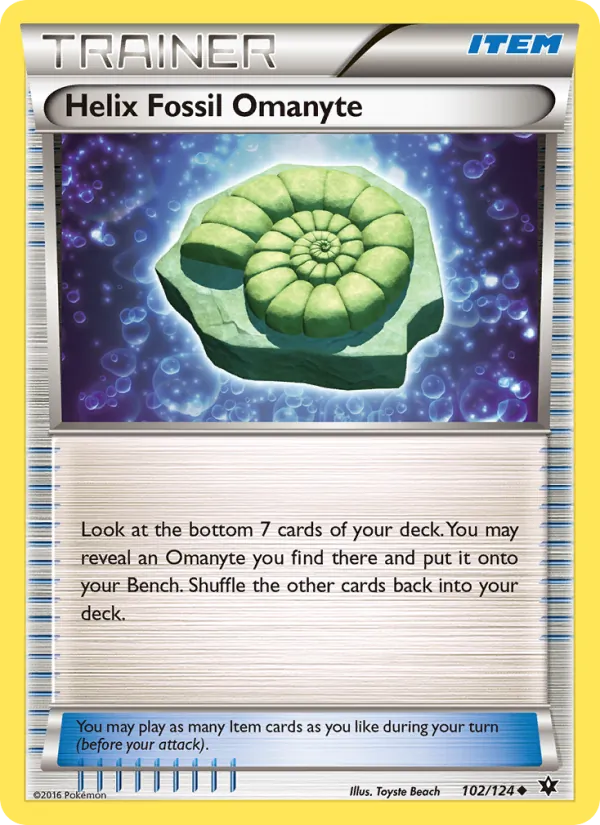 Helix Fossil Omanyte (Fates Collide #102/124)