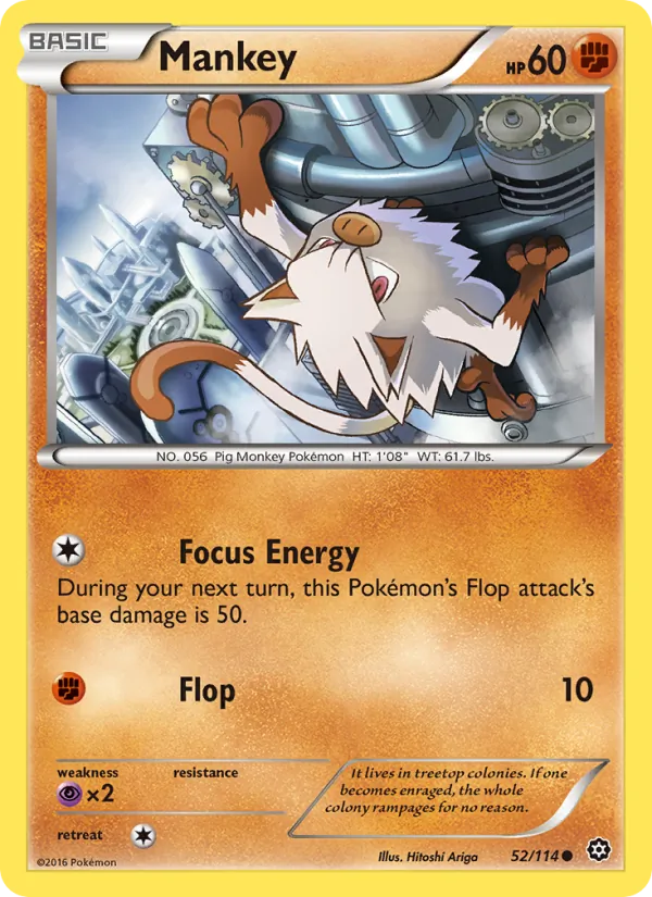 Mankey (Steam Siege #52/114)