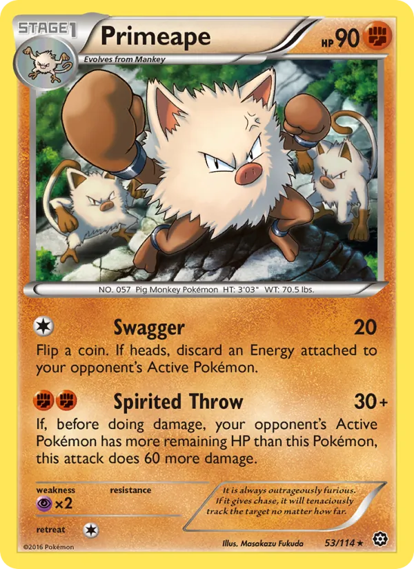 Primeape (Steam Siege #53/114)