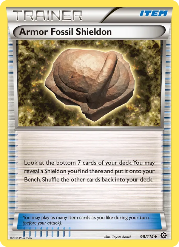 Armor Fossil Shieldon (Steam Siege #98/114)