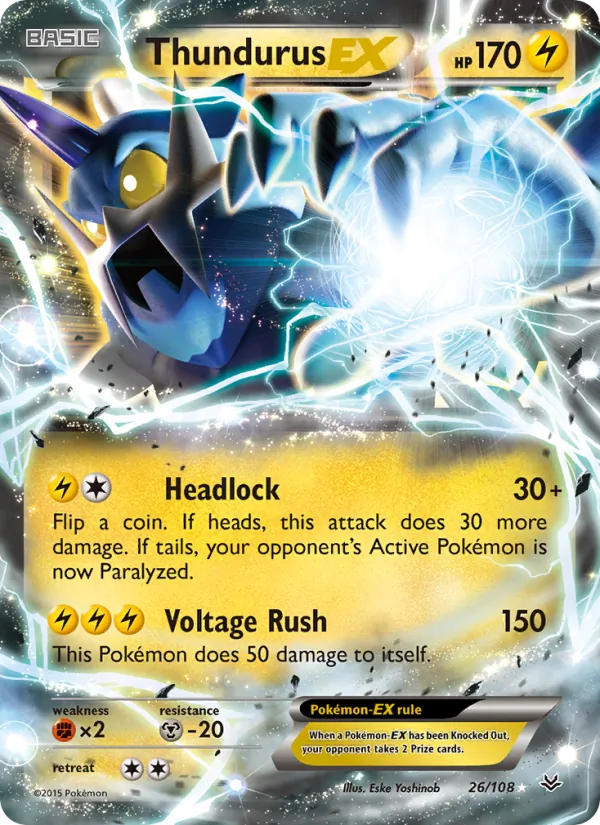 Thundurus EX (Roaring Skies #26/108)