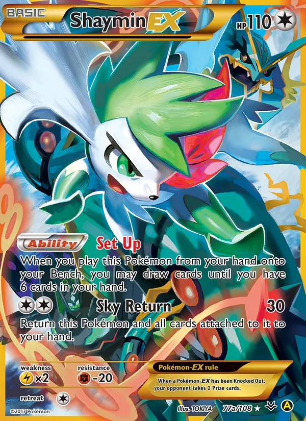 Shaymin EX (Roaring Skies #77a/108)