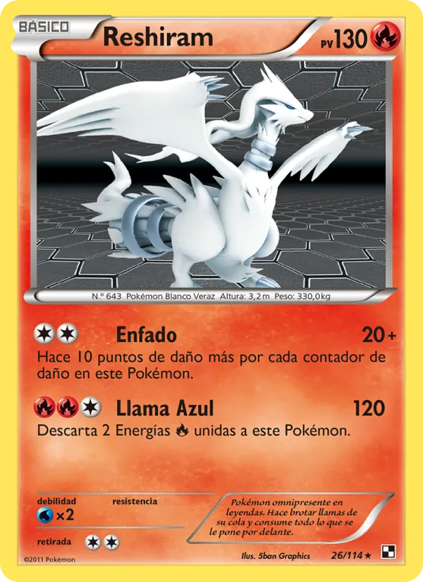 Reshiram (Negro y Blanco #26/114)