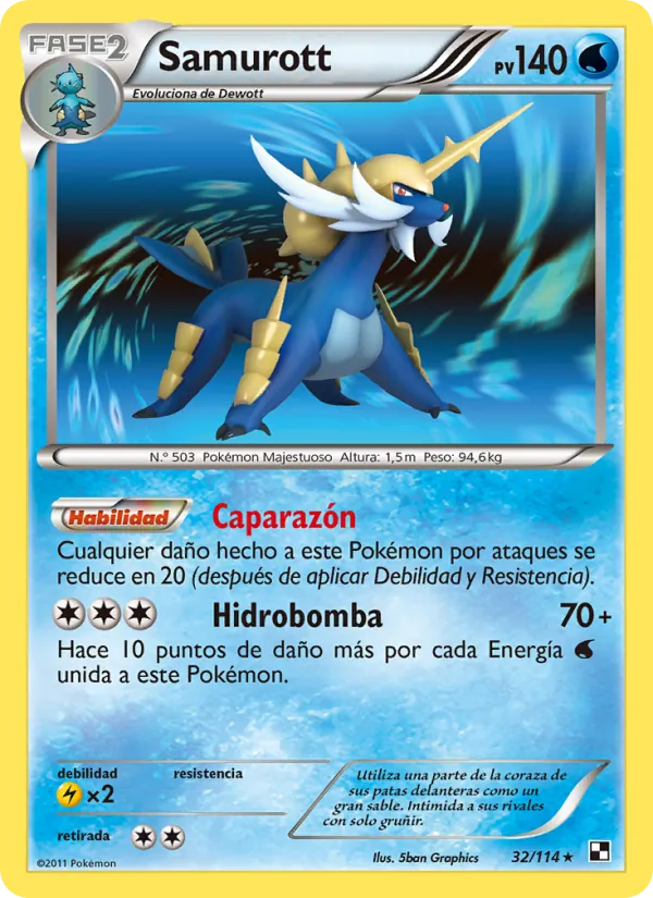 Samurott (Negro y Blanco #32/114)