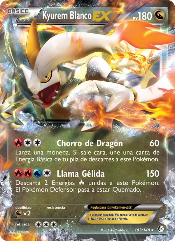Kyurem Blanco-EX (Fronteras Cruzadas #103/149)