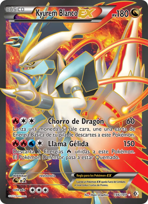 Kyurem Blanco-EX (Fronteras Cruzadas #146/149)