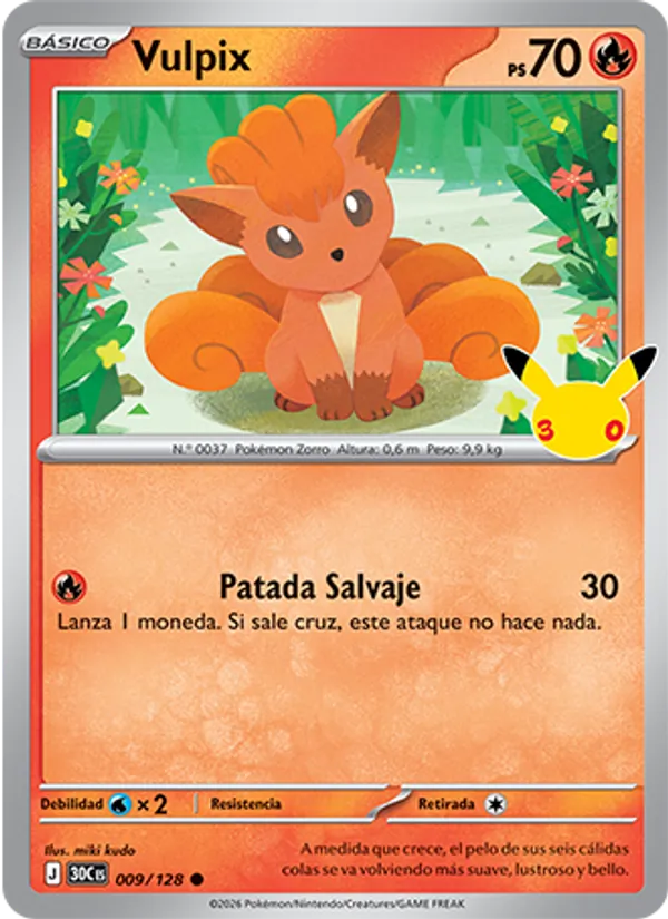 Vulpix (Celebración 30.º Aniversario #009/128)