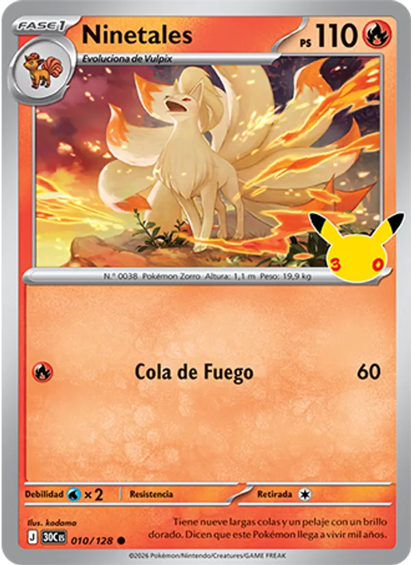Ninetales (30th Celebration #010/128)