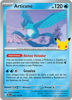 Articuno (Celebración 30.º Aniversario #018/128)