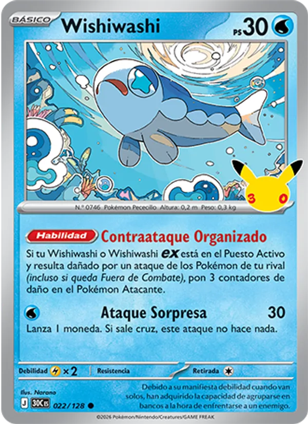 Wishiwashi (Celebración 30.º Aniversario #022/128)