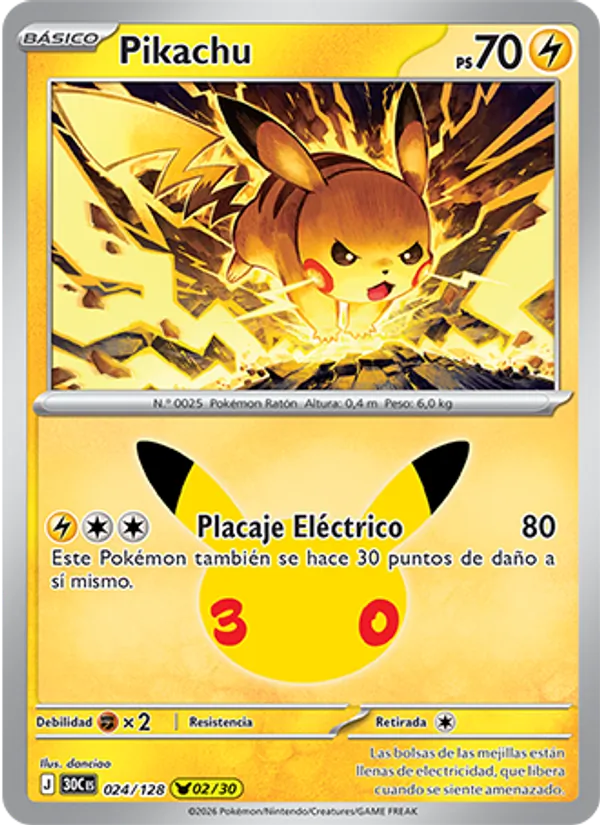 Pikachu (30th Celebration #024/128)