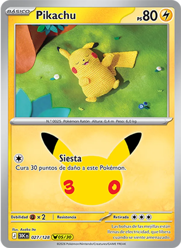 Pikachu (30th Celebration #027/128)