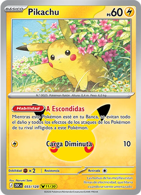 Pikachu (30th Celebration #033/128)