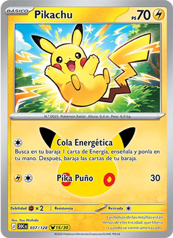 Pikachu (30th Celebration #037/128)