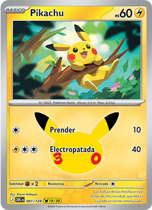 Pikachu (30th Celebration #041/128)