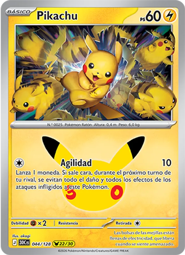 Pikachu (30th Celebration #044/128)