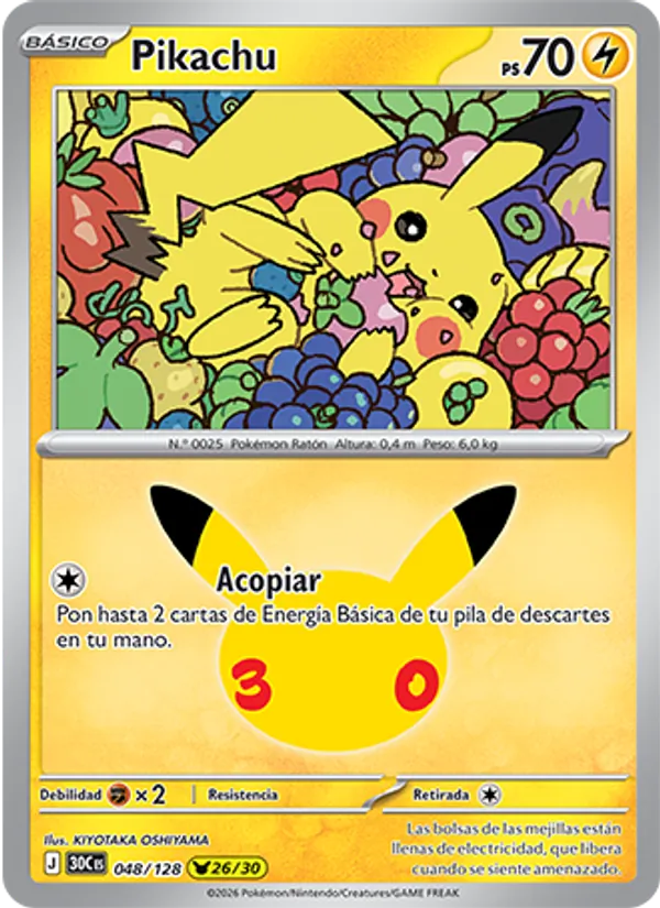 Pikachu (30th Celebration #048/128)