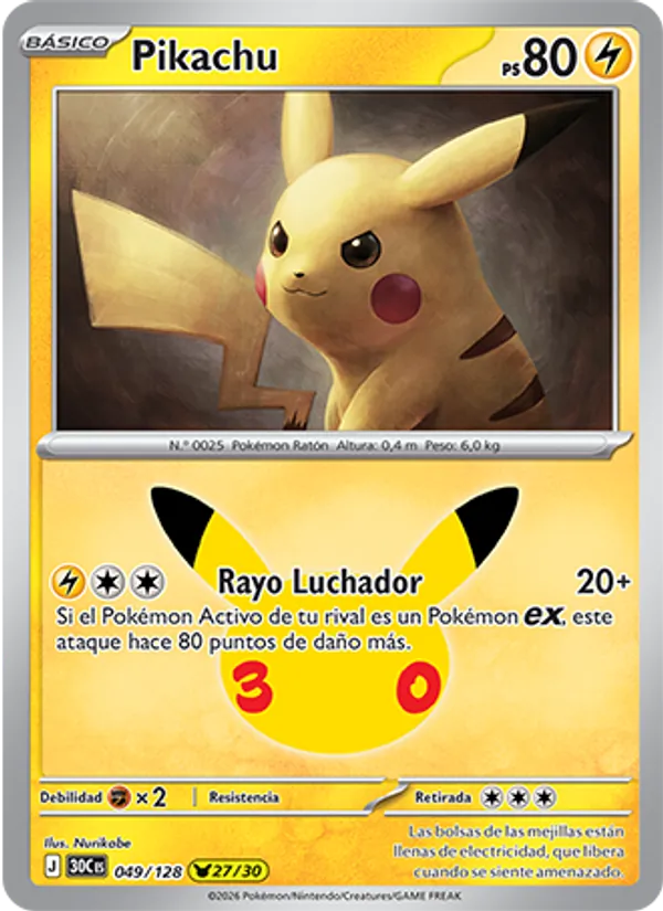 Pikachu (30th Celebration #049/128)