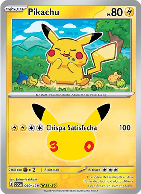 Pikachu (30th Celebration #050/128)