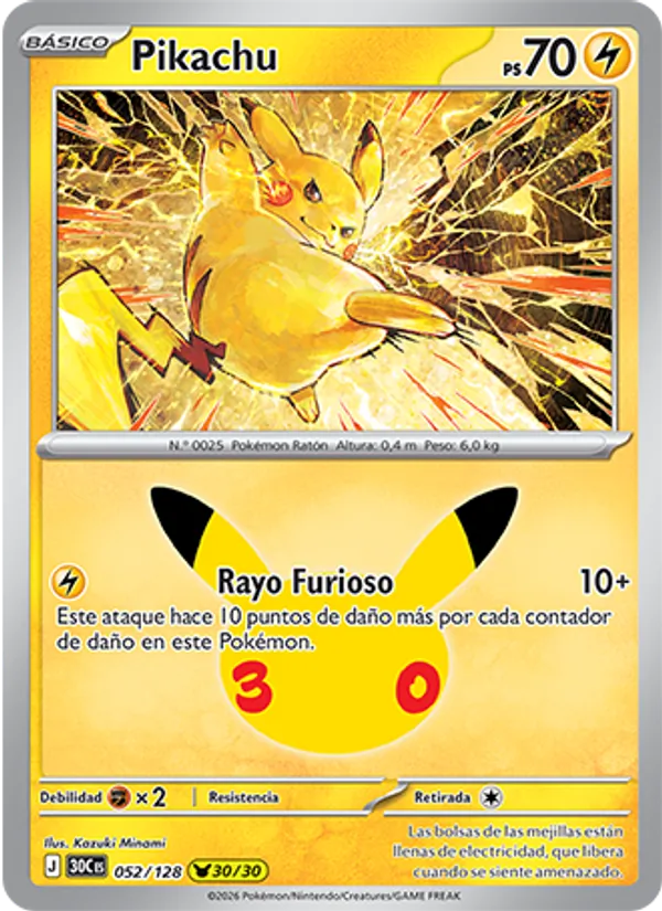 Pikachu (30th Celebration #052/128)