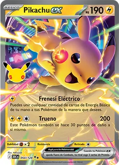 Pikachu ex (Celebración 30.º Aniversario #054/128)