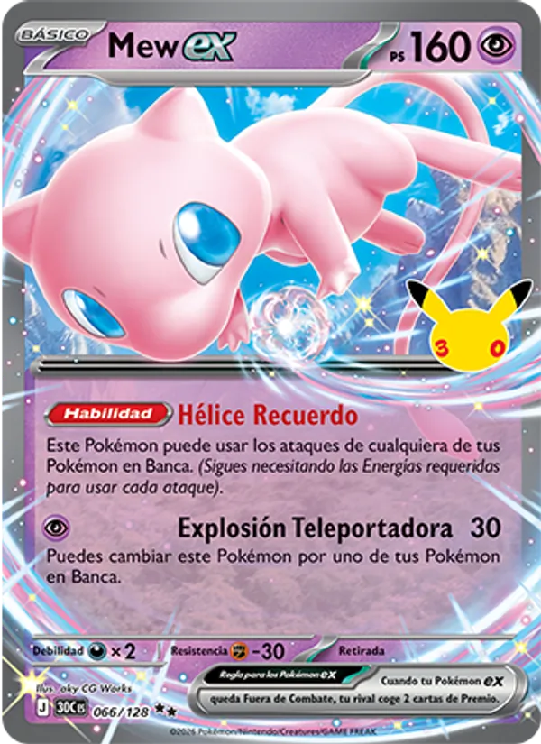 Mew ex (Celebración 30.º Aniversario #066/128)