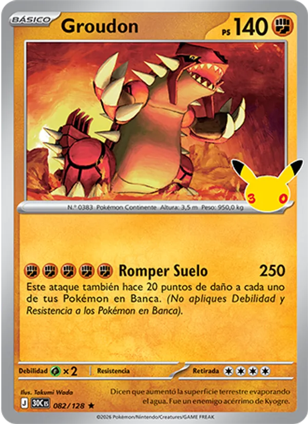 Groudon (Celebración 30.º Aniversario #082/128)
