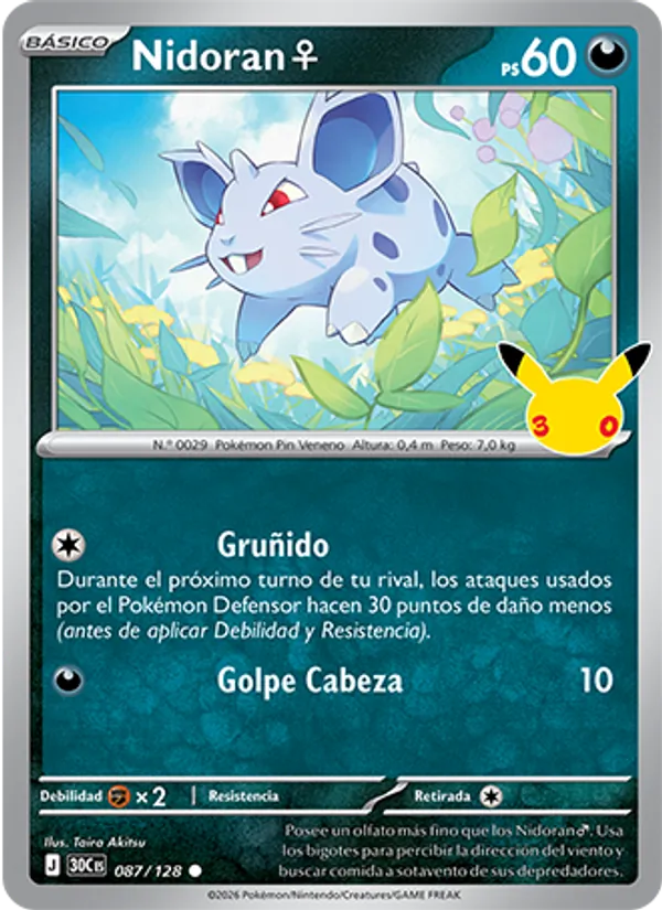 Nidoran♀ (30th Celebration #087/128)