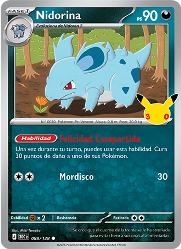 Nidorina (30th Celebration #088/128)