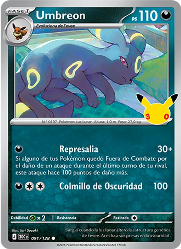 Umbreon (Celebración 30.º Aniversario #091/128)