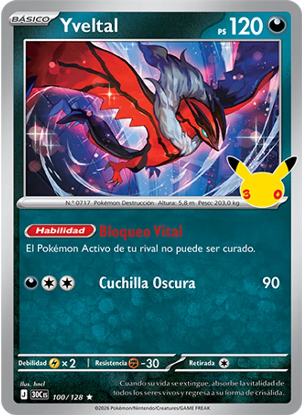 Yveltal (Celebración 30.º Aniversario #100/128)