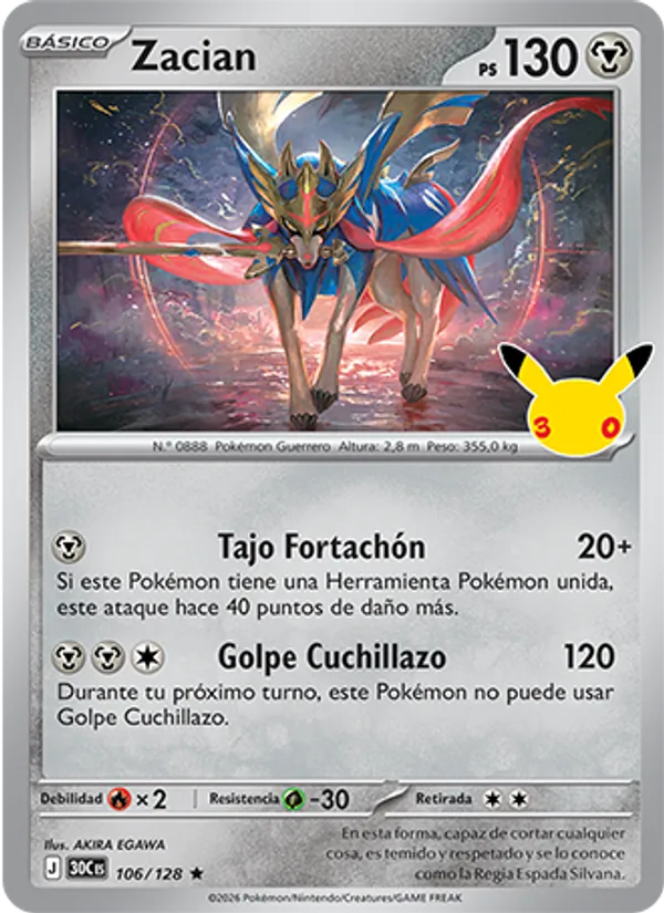 Zacian (30th Celebration #106/128)