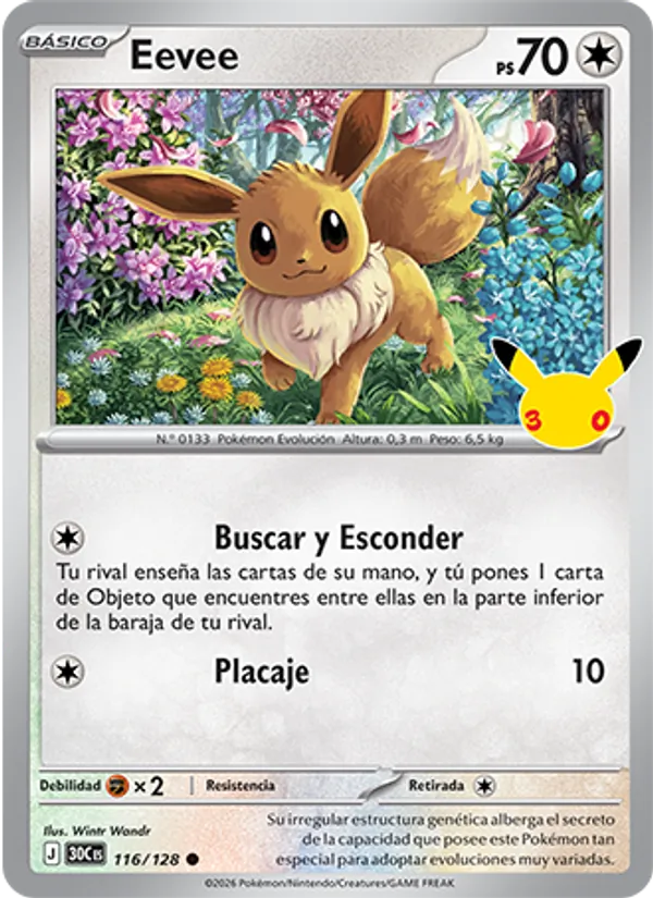 Eevee (Celebración 30.º Aniversario #116/128)