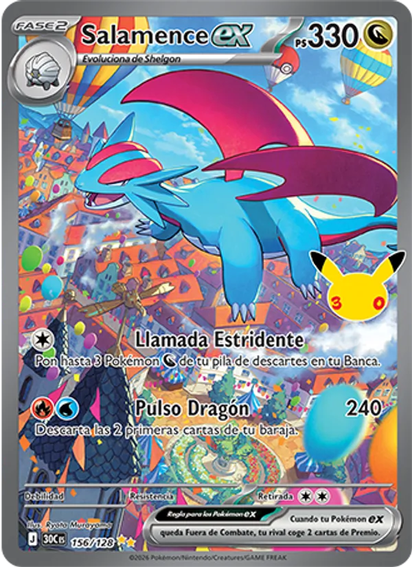 Salamence ex (Celebración 30.º Aniversario #156/128)