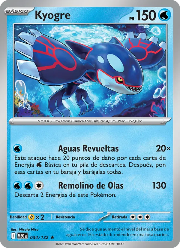Kyogre (Megaevolución #034/132)