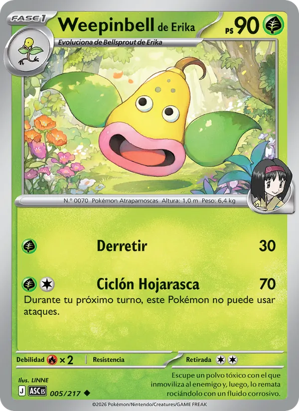 Weepinbell de Erika (Héroes Ascendentes #005/217)
