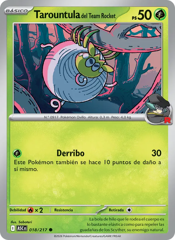 Tarountula del Team Rocket (Héroes Ascendentes #018/217)