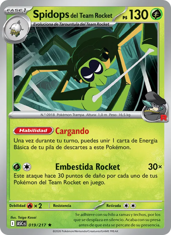 Spidops del Team Rocket (Héroes Ascendentes #019/217)