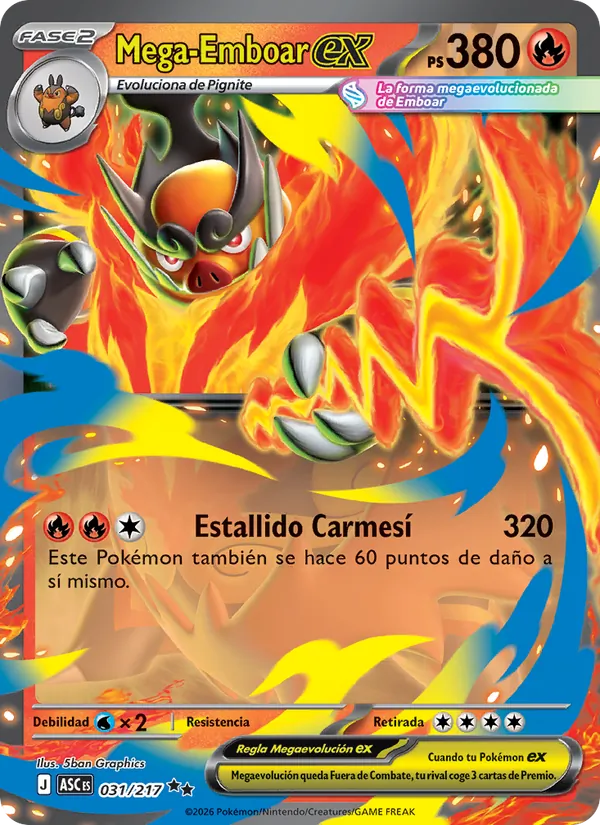 Mega-Emboar ex (Héroes Ascendentes #031/217)