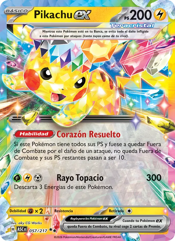 Pikachu ex (Héroes Ascendentes #057/217)